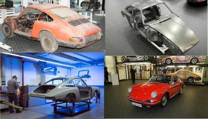 automotive painting removal and repair PORSCHE