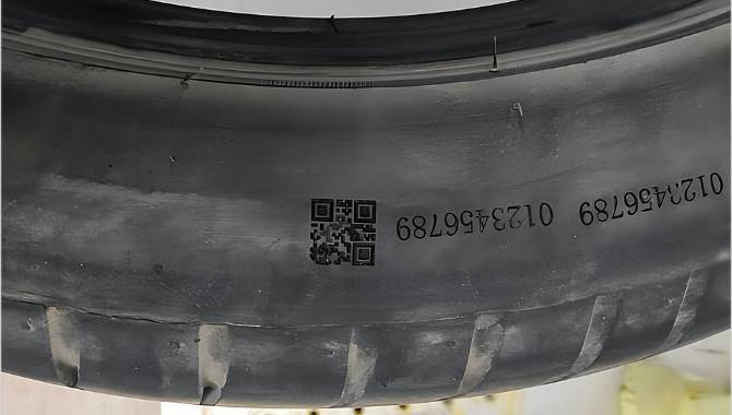 laser marking on the vehicle tire
